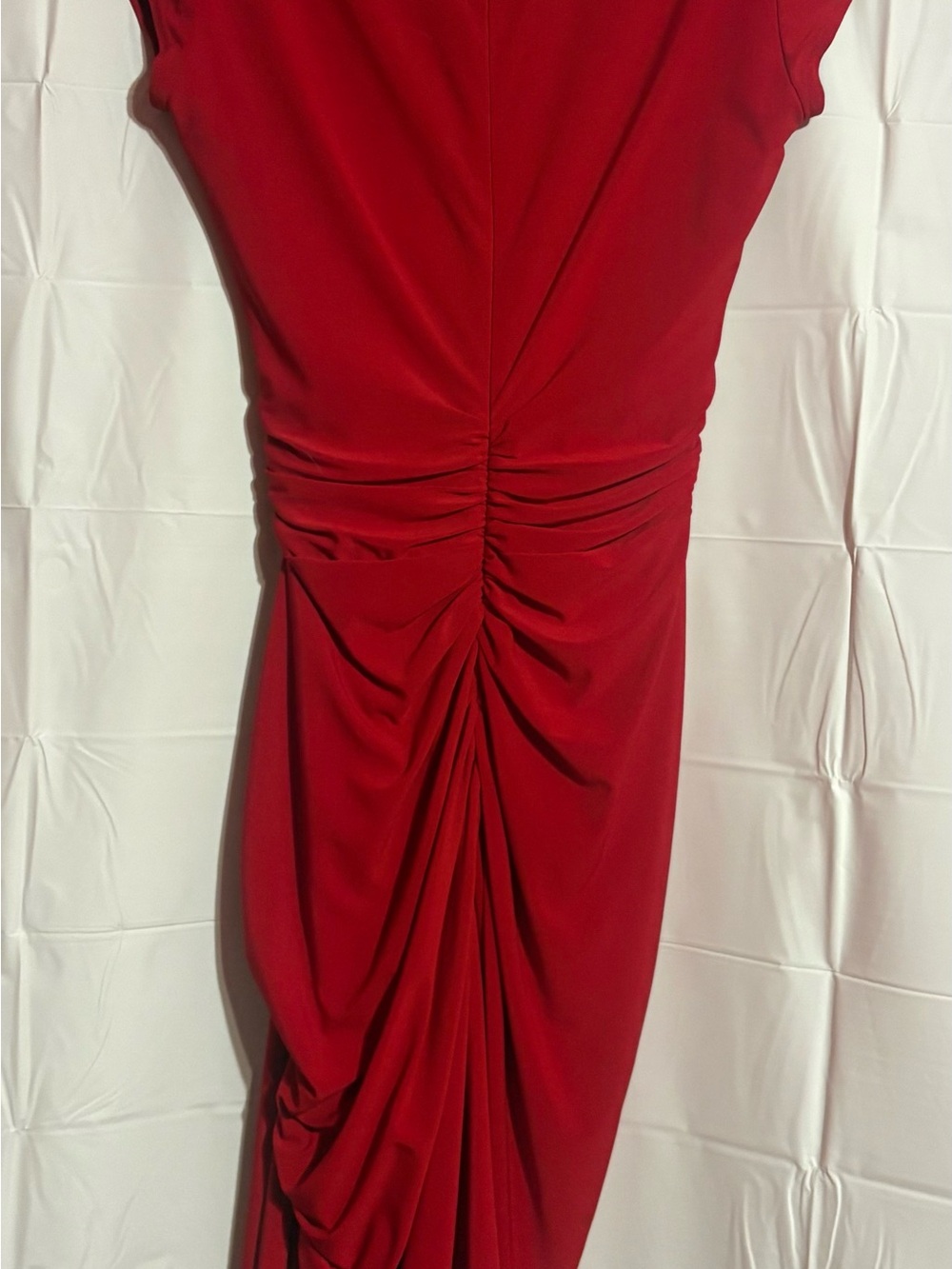 Cache Red Ruched Maxi Dress - Picture 3 of 5